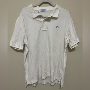 Southern Tide Polo, The Shipjack, White, Classic, Men’s Large